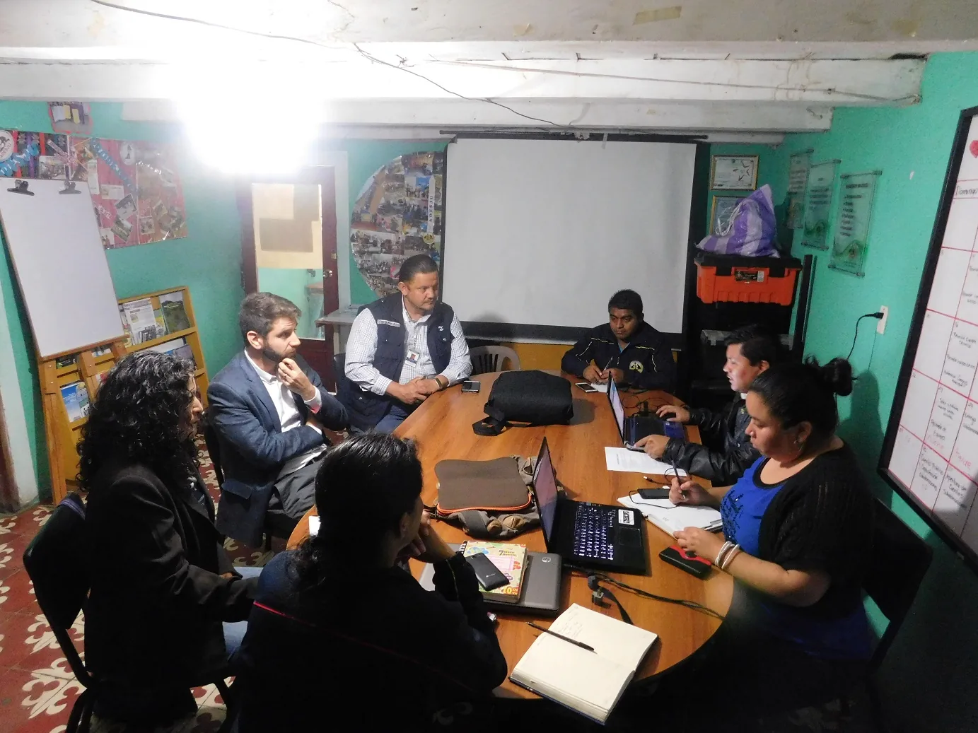 Adam Fivenson facilitating a workshop with community participants in Guatemala